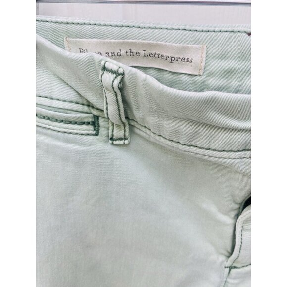 Women’s Anthropology Pilgrims And The Letterpress STET Pants Cropped Size 29 - Picture 9 of 10